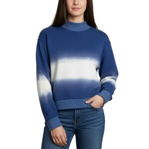 Oat Blue White Striped Turtleneck Sweatshirt Long Sleeve Cozy NWT Size S